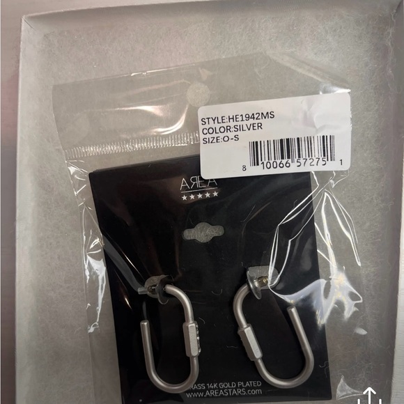 Classic Silver U-Shaped Earrings - Picture 1 of 3